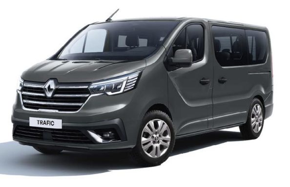 Dark grey Renault van with a modern design and spacious layout.